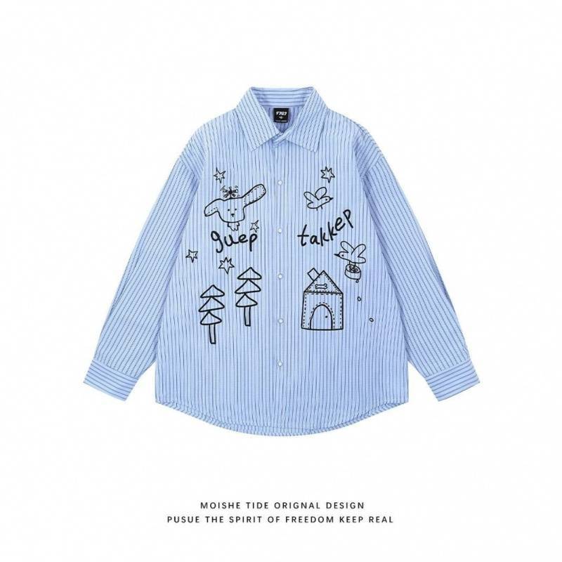 Cute blue spring long-sleeve