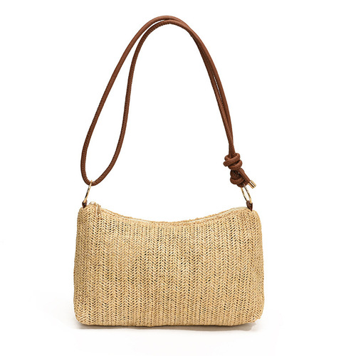 Trendy Small Handbags for Women - Summer 2024 New Arrival - Fashion Ladies Grass Weave Bags - Simple Texture Shoulder and Crossbody Bags