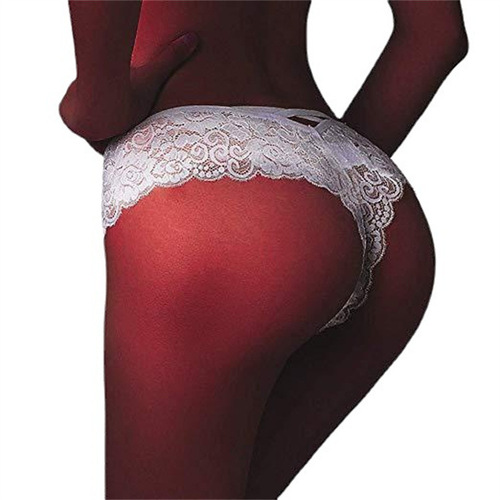 Hot Selling Sexy Lingerie Low Waist Large Size Panties Women's Seamless T-Pants Sexy Lace Briefs