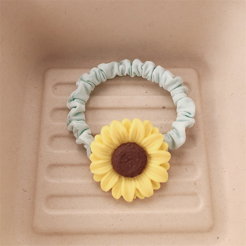 Bosque girasol cabello anillo elástico para el cabello adornamiento de cabello super仙 pequeña cuerda de cabeza fresca cuerda de cabello de cola de caballo de niña