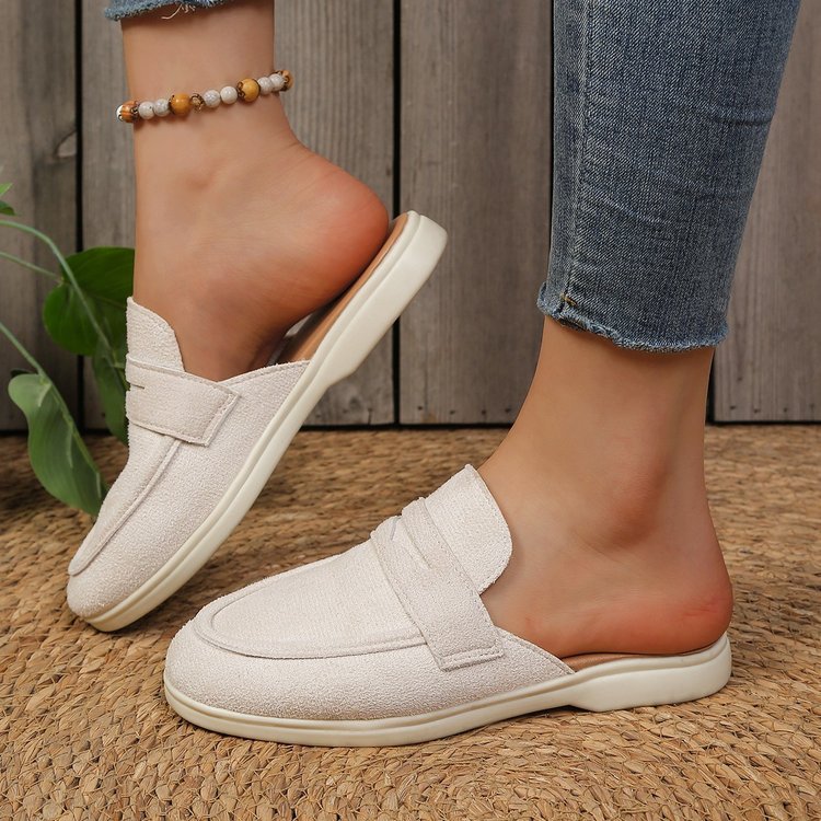 Women's Plus Size Flat Sandals, 2026 Summer New Style, Closed Toe, Retro, European And American Style Fashionable Sandals For Women._vogvips.com