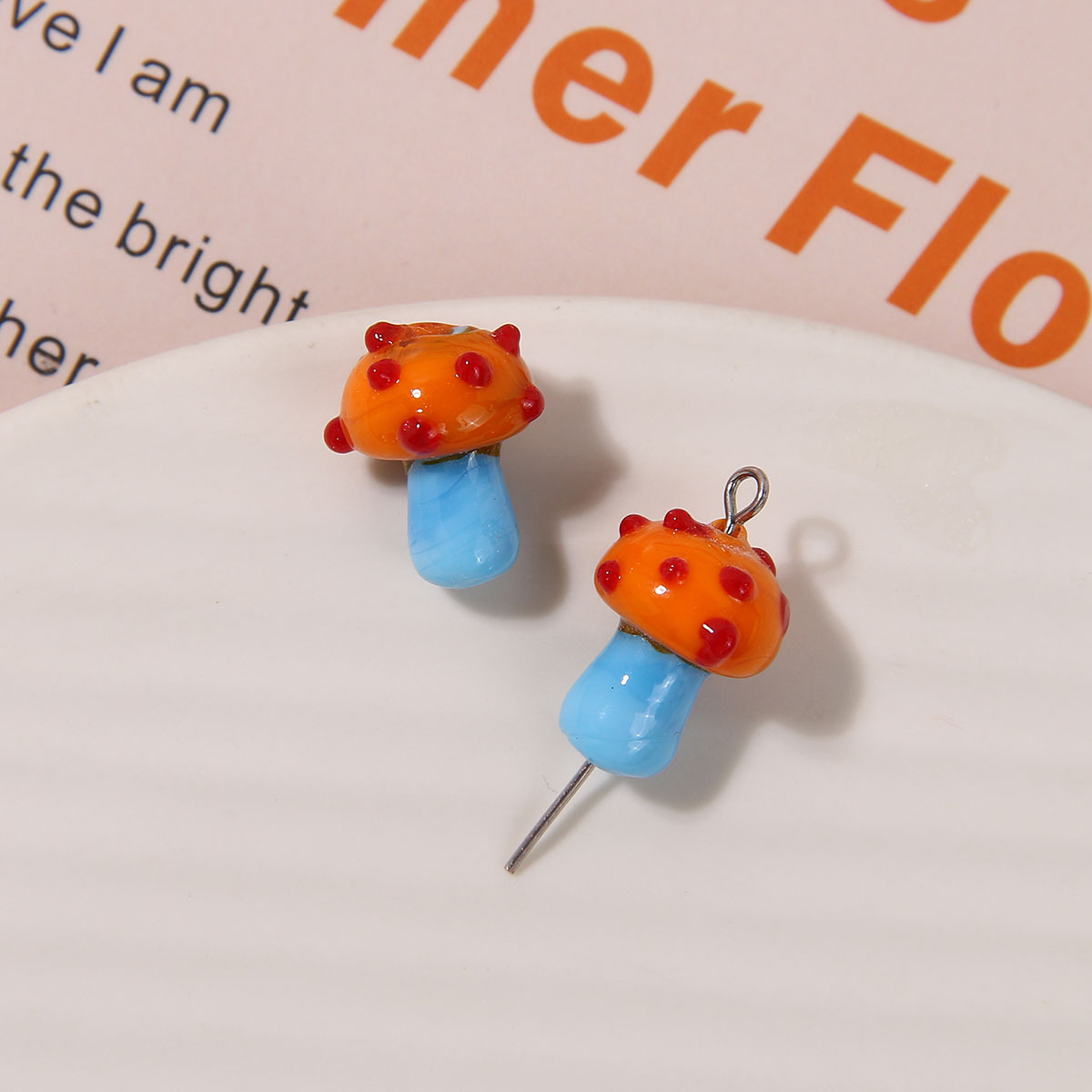 3g Weight Beads Jewelry Making Type 16*12mm Jewelry Making Size DIY Jewelry Accessories Classification 1 Piece Quantity glass Material Mushroom Pattern Polishing Design Casual, Sweet, Simple Style Style 1 Piece 16*12mm Glass Mushroom Beads 22