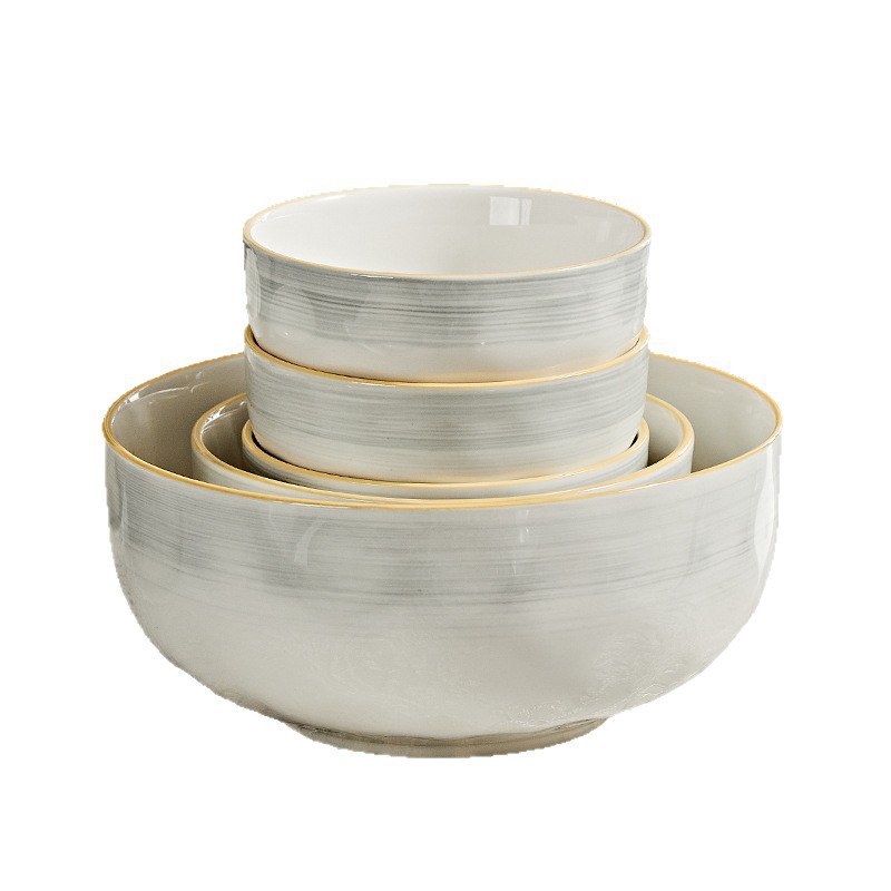 Jingdezhen cubiertos de cerámica de color esmaltada cubiertos de cerámica domésticos cubiertos de platos de platos de platos simples cubiertos de platos