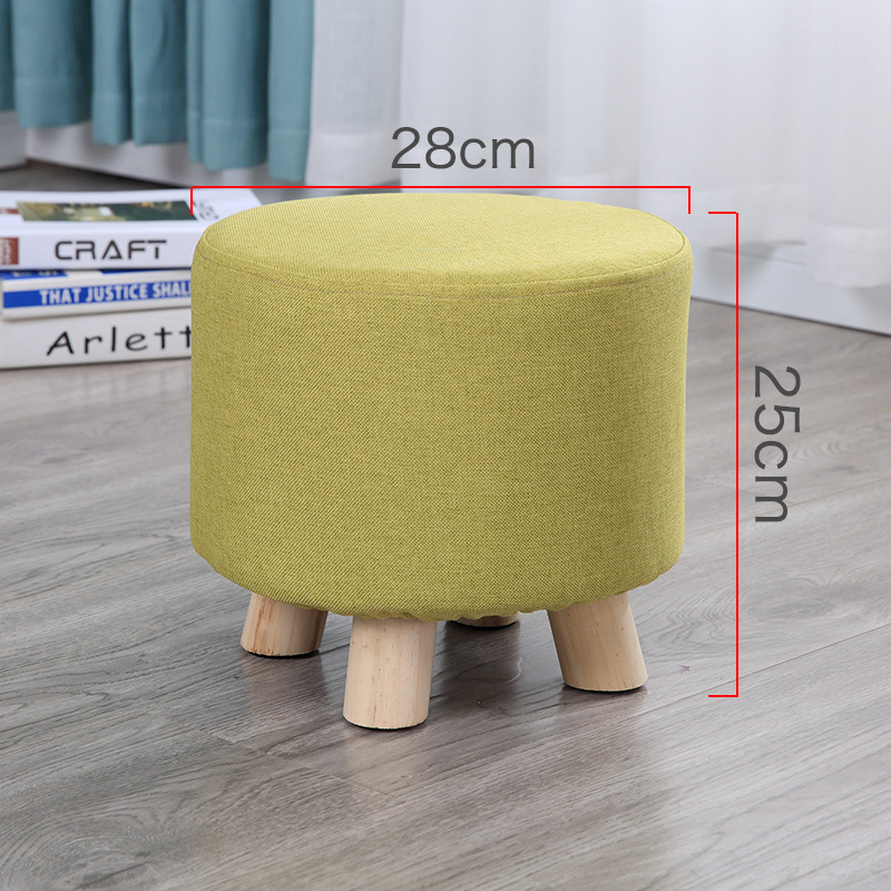 Taburete pequeño Internet celebridad hogar tela taburete bajo sala de estar creativa sofá taburete lindo taburete redondo zapatos Cambio de heces perezoso banco pequeño
