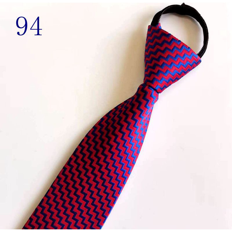 男士拉链新郎结婚红色8cm正装商务黑色免打结懒人易拉得蓝色_