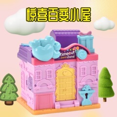 クロスボーダー都市の小屋の女の子のままごとのおもちゃのミニ百宝箱の子供は別荘の城の模型をシミュレーションします。