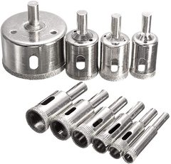 玻璃鑽頭套裝 修正器 金剛砂開孔器大理石瓷磚鑽頭玻璃開孔器套裝