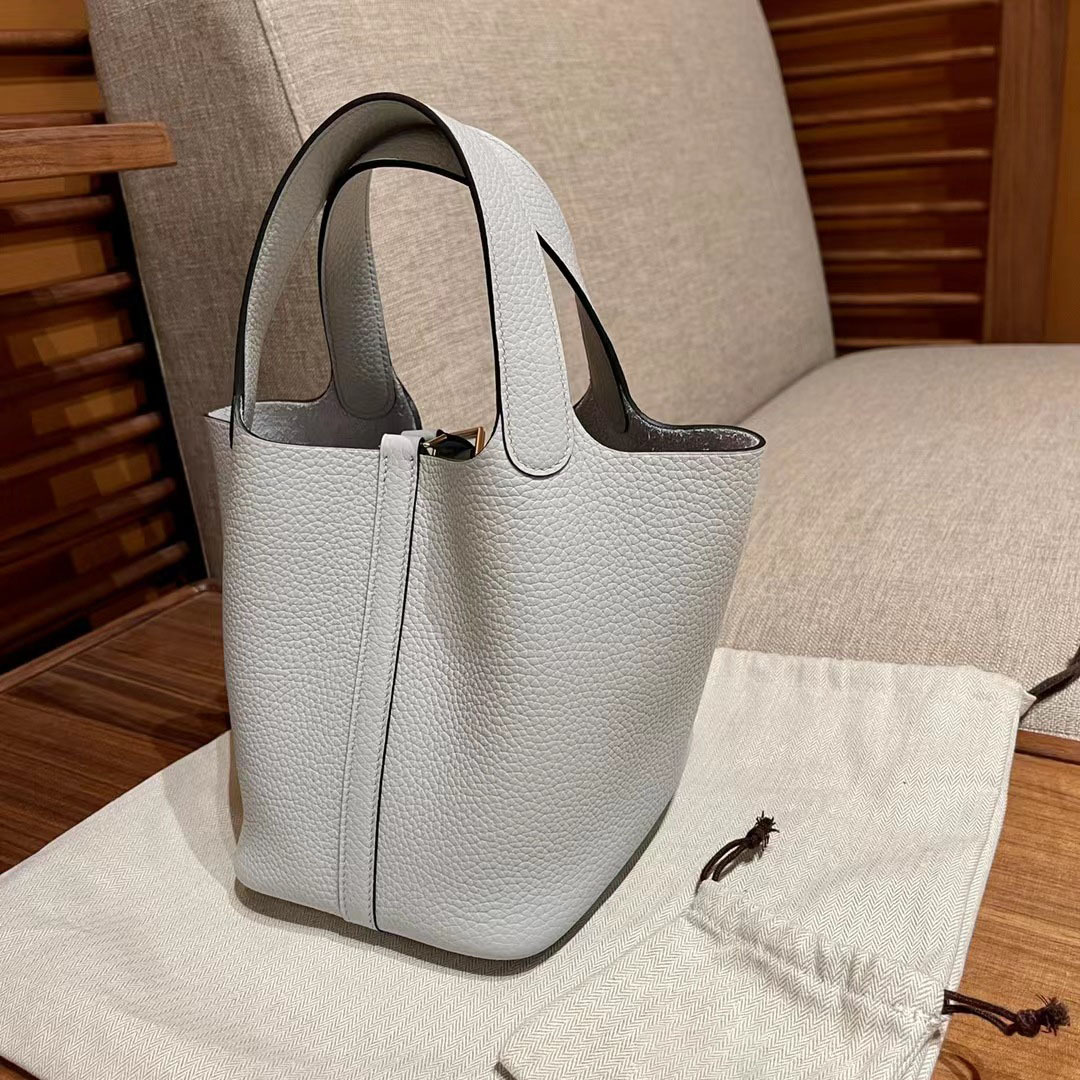 すべての手作りワックス糸縫製バスケットの女性バッグTCレイシ紋小牛皮18/22cm高級手提げバケツバッグ
