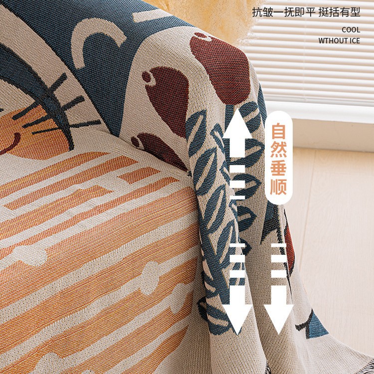 Sofá Cover 2024 nuevo sofá todo incluido tela de cojín de sofá de dibujos animados para una sola persona toalla de tela de sofá anti-cat arañazo mantas de sofá