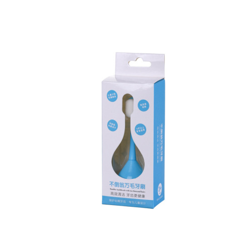 Children's toothbrush 3D tumbler 2-6-12 years old baby oral cleaning silicone soft-bristled toothbrush child's tooth cleaning artifact