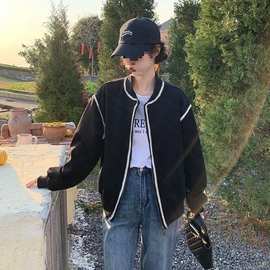 早春外套韩系新款小个子宽松休闲夹克百搭黑色开衫棒球服女成人