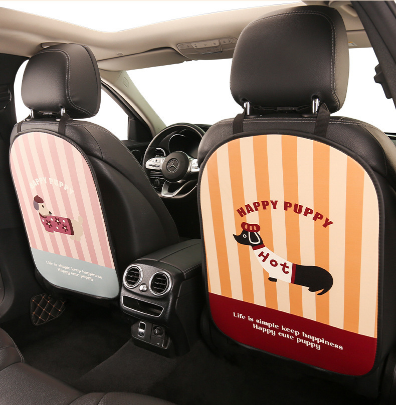 Car seat back anti-kick pad cartoon cute rear protection car anti-dirty protective pad rear anti-wear pad