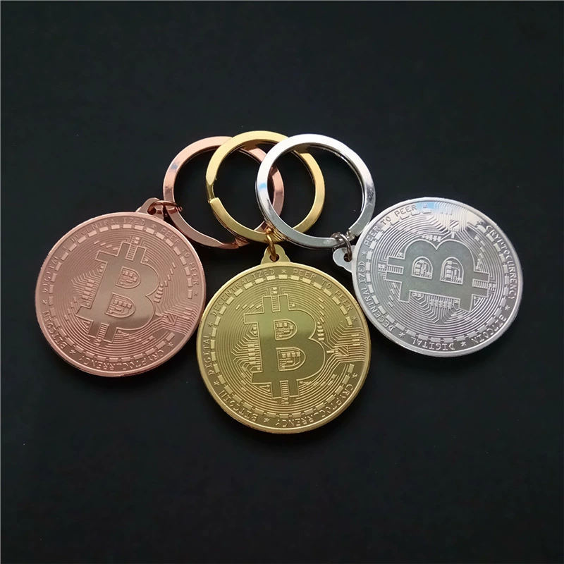 Граница творческие художественные изделия Bitcoin виртуальной валюты Bitcoin commemorative coin биткоин метал монета-брелок фабрика