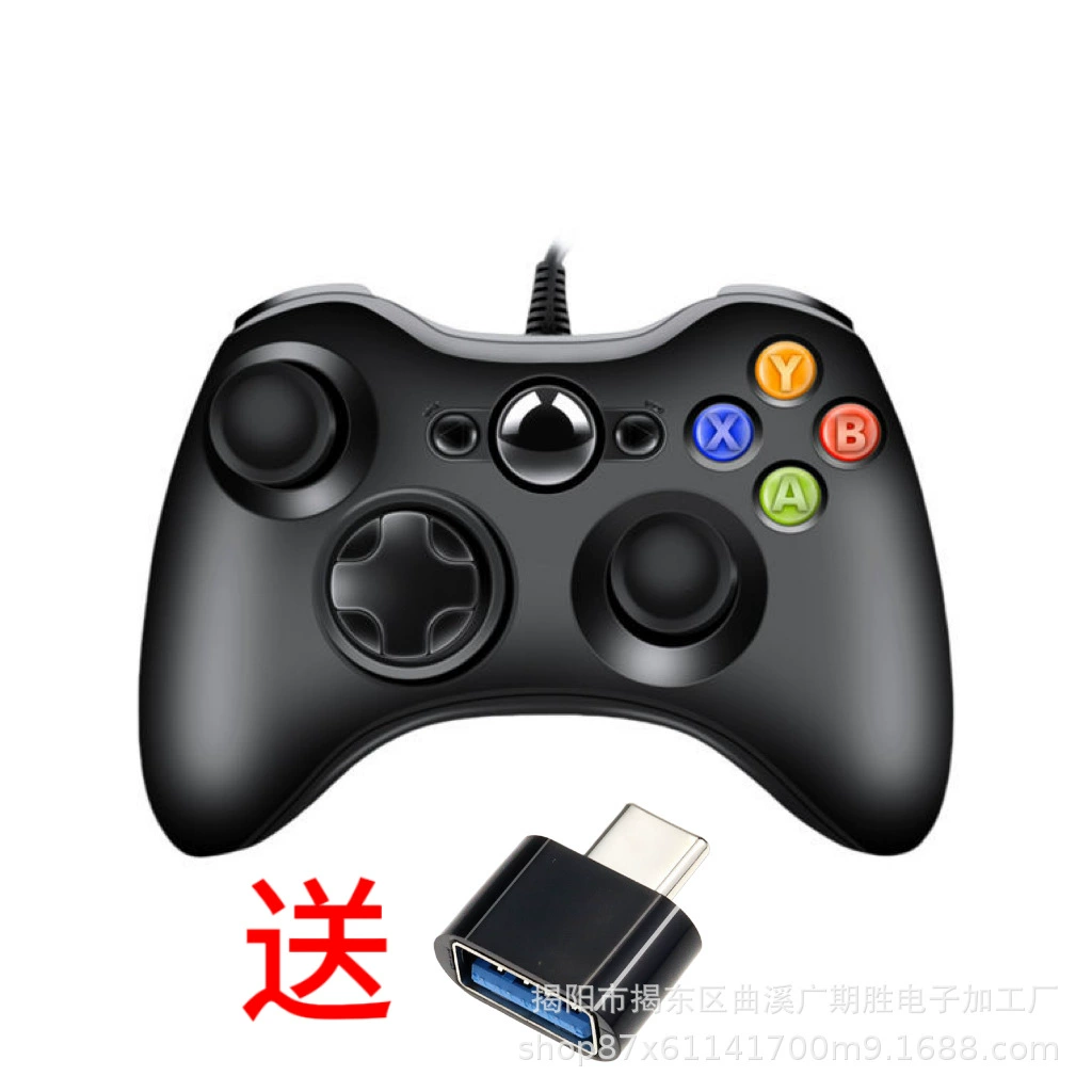 Проводной универсальный контроллер XBOX360 для ноутбука/телевизора, без драйверов, USB-интерфейс, совместимость с P3/Android