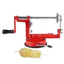 手动旋转薯塔机不锈钢土豆器螺旋螺旋串旋切机切花式商用署塔机