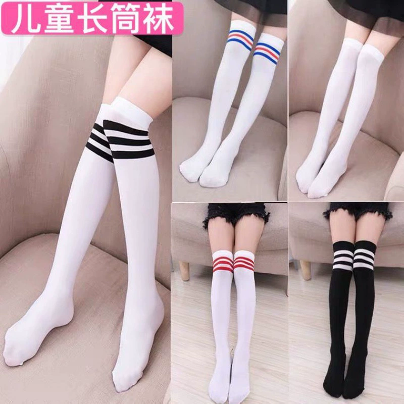 Children's white tights, dancing summer knee socks