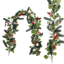 跨境圣诞节装饰藤条加密豪华挂摆件圣诞藤条花环圣诞装饰品圣诞藤