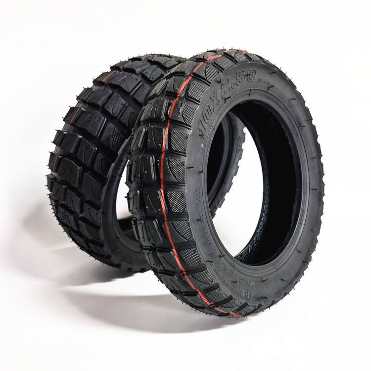 10X2.50 Electric Scooter Off-Road Tire 10*2.50 Inflatable Inner and Outer Tire 10inch Thickened Off-Road Vacuum Tire