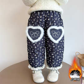 女童羽绒裤冬季韩版儿童白鸭绒保暖裤炸街女宝宝冬装一条过冬裤子