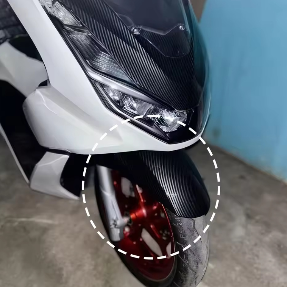 Suitable for Honda Pcx160 21-25 Motorcycle Modified Front Fender Front Wheel Water Retaining Tile Carbon Fiber Texture