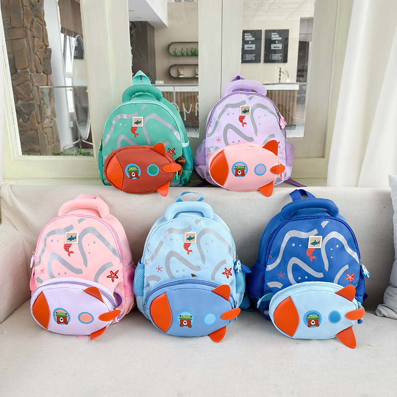 Mochila escolar para niños Dibujos animados Anime Kindergarten Mochila para niños 3-5 años Clase pequeña y media Mochila para niños y niñas Comercio exterior