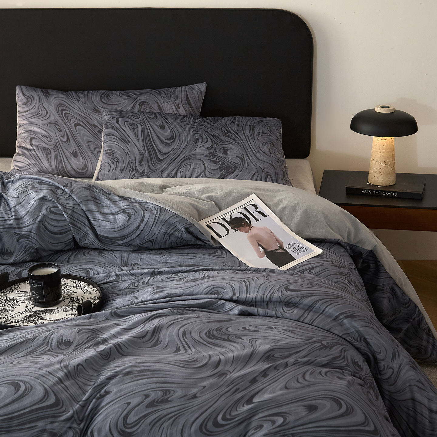 Autumn and Winter High-Luxury Digital Printed Baby Velvet Warm and Skin-Friendly Four-Piece Bed Bed Sheets, Fitted Bed Sheets, Quilt Cover, Pillowcase Nantong