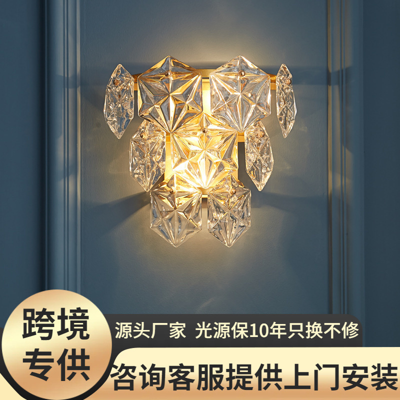 Modern cristal wall glass sconce for living room for corridor
