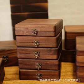跨境木质精油收纳盒翻盖香薰瓶精油包装盒分孔口红香水小样展示盒