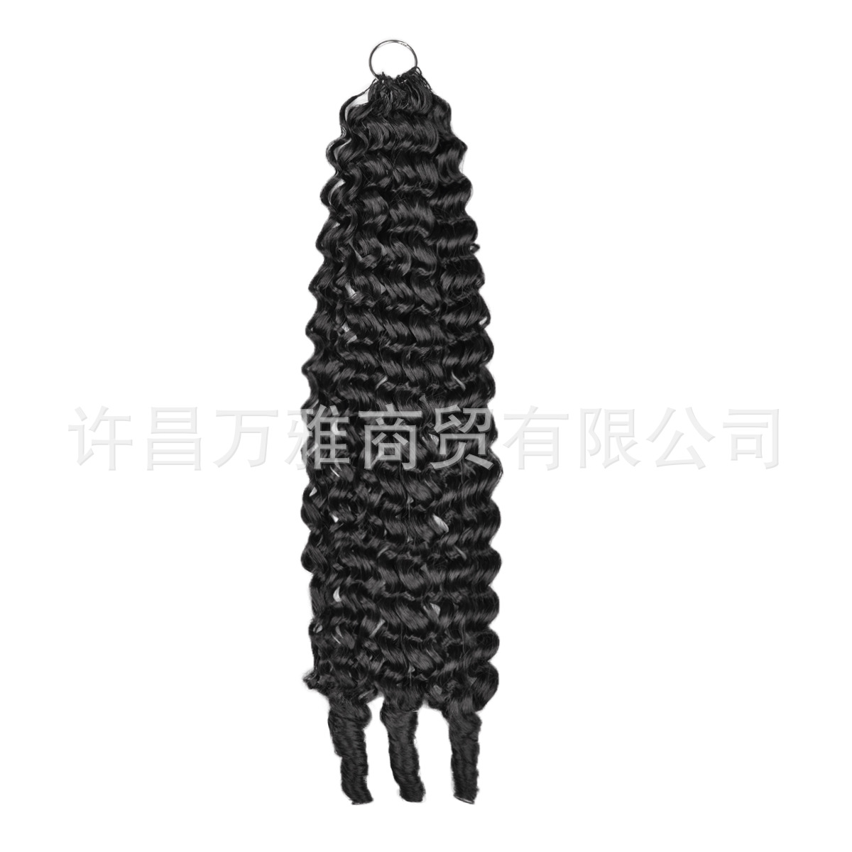 Crochet Synthetic Deep Curly Feather Extensiones de cabello