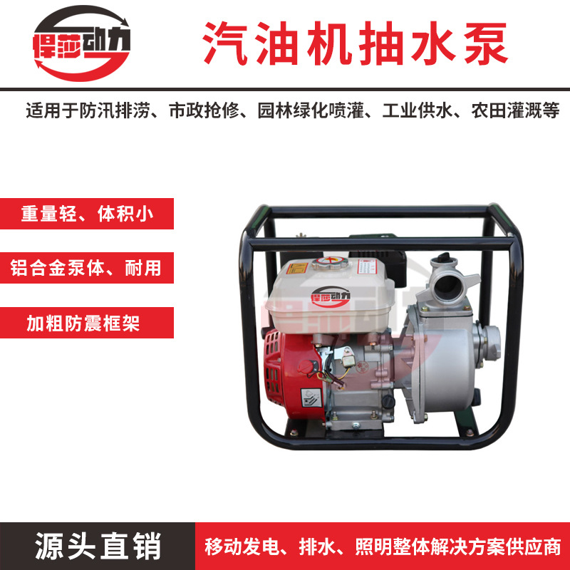 2寸小型水泵/家用小型抽水机/悍莎品牌汽油高压水泵4寸8寸