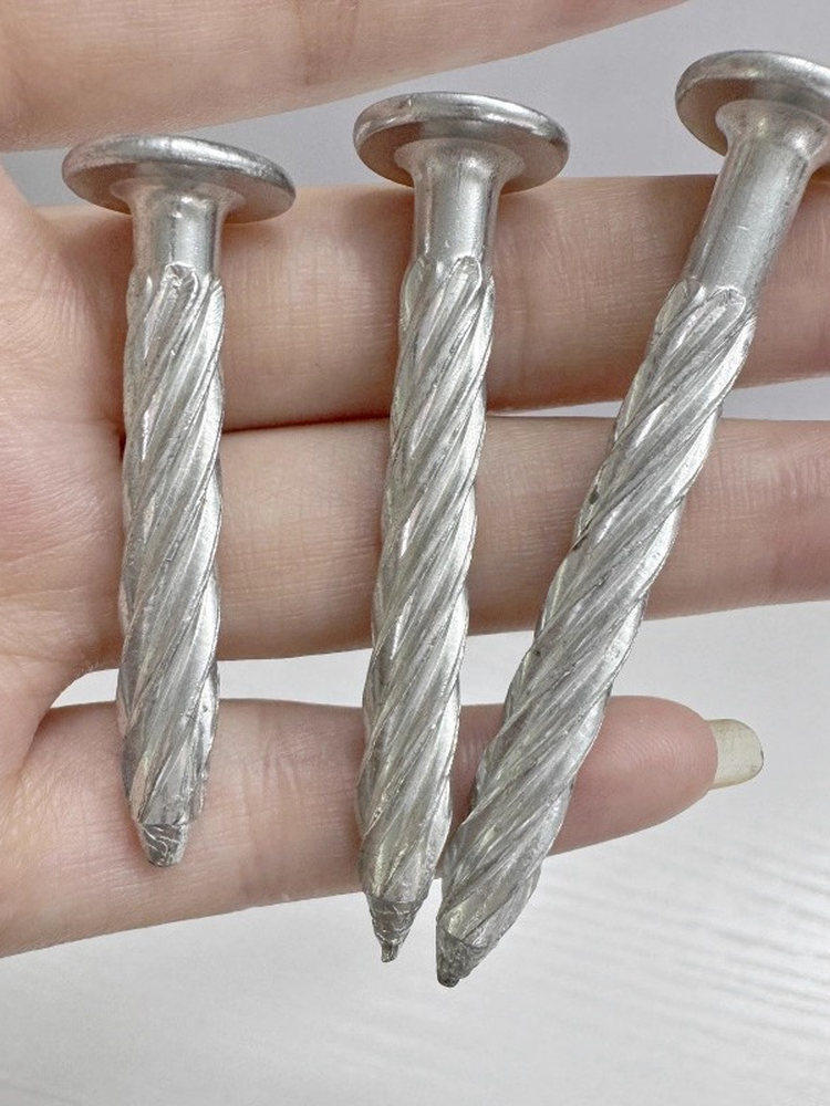 304不锈钢螺纹钉广固钢钉东钢镀锌铁钉M8螺旋纹水泥钉自攻压爆钉