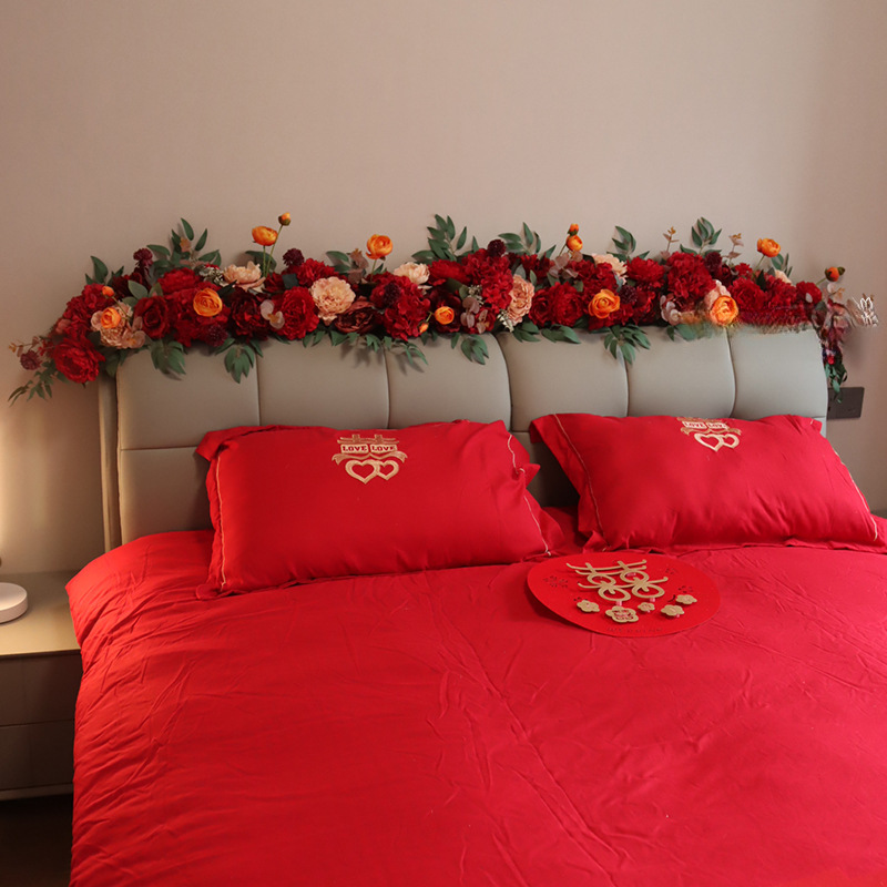 Bedside Artificial Flowers, Wedding Room Decoration, Decorative Flower Vines, New House Bedroom Sofa, Wedding Fake Flower Strips, Finished Products