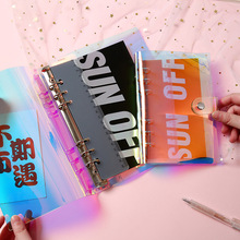跨境厂家ins炫彩PVC透明活页本拍立得相册收纳卡包可带卡册窗户