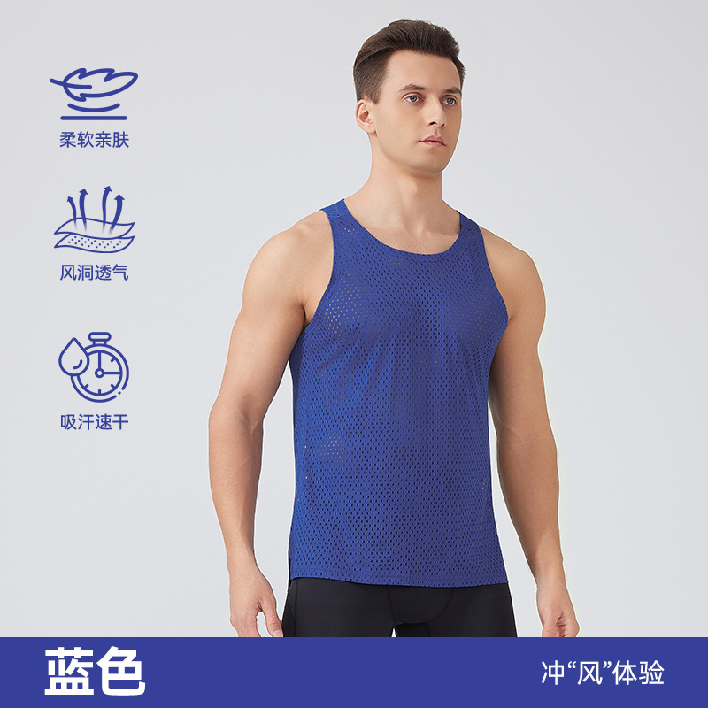 Chaleco seco para correr entrenamiento de atletismo masculino túnel de viento transpirable blusa sin mangas maratón al aire libre chaleco de verano image 8