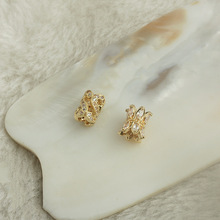 14k����ɫ�ݷ�С�U���p������ diy�ֹ��Ʒ��� �U��S����Ͱ��