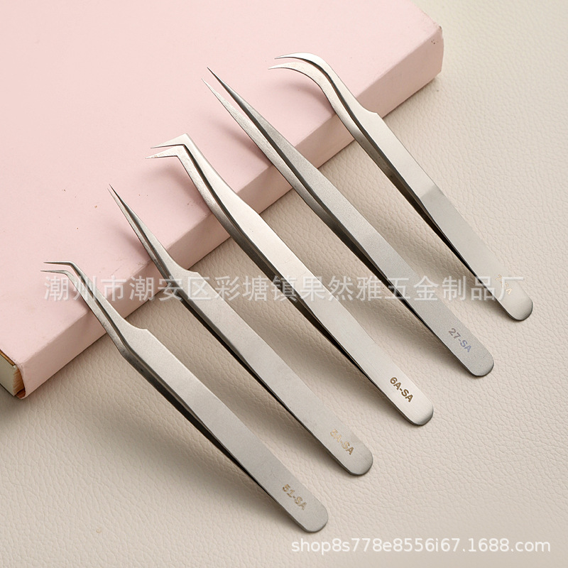 不锈钢镊子批发SA高精密5A-SA、5B-SA、6A-SA、7-SA美睫师用镊子