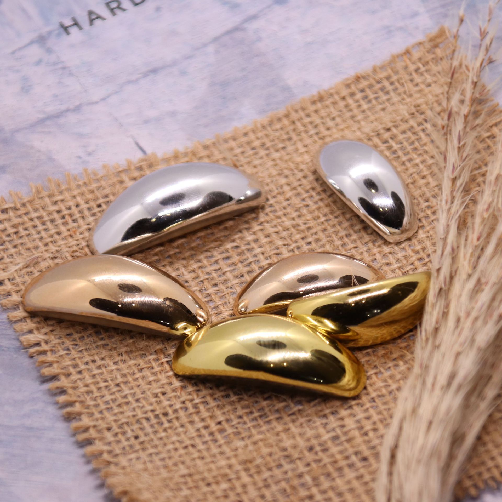 仿金属塑料异形扣子光面椭圆扣洞洞鞋小饰品批发可拆卸鞋花鞋扣