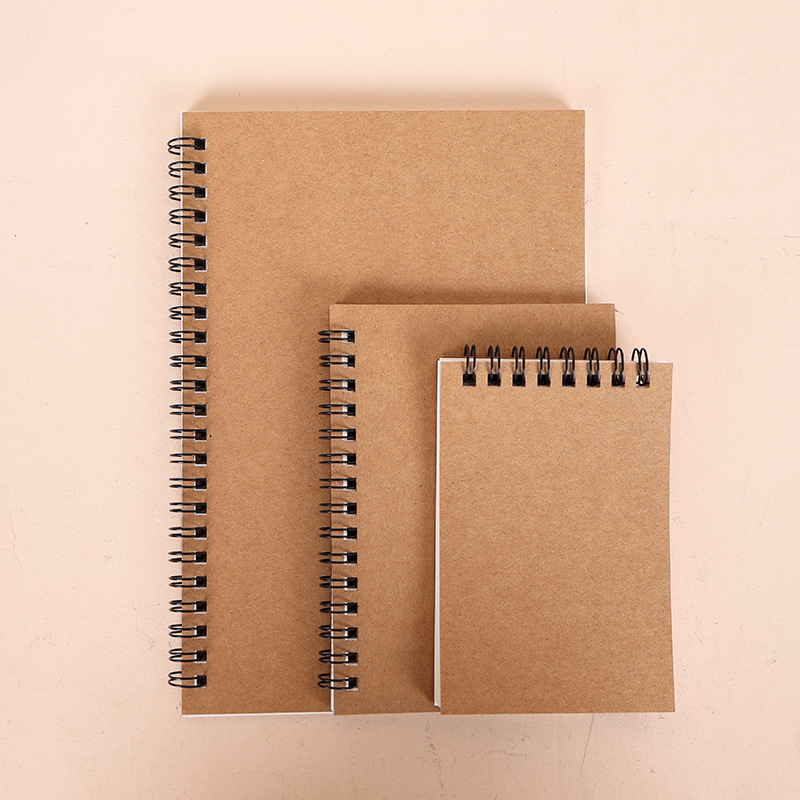 Spot kraft bobina libro mayorista retro aprendizaje de oficina ocio cuaderno de notas subfuente puede imprimir logotipo