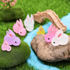 Cute cartoon jewelry, rabbit, plant lamp, resin with accessories, micro landscape, cute animals