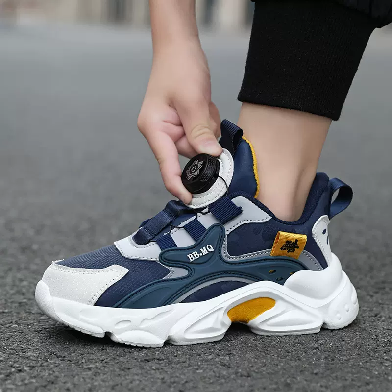 男童运动鞋2025年秋冬新款儿童跑步篮球鞋中大童男孩加绒二棉鞋子