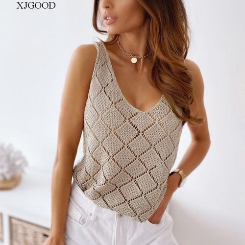 Casual V-neck harness-sleeved vest