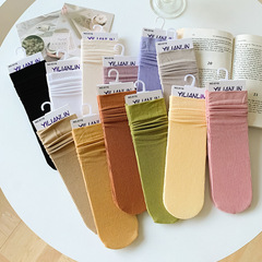 Socks women's autumn and winter cotton pile socks casual and versatile confinement socks solid color mid-length cotton socks for men and women Zhuji socks wholesale