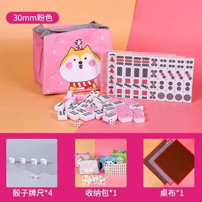 Mini mini mahjong doméstico portátil pequeño tarjeta mahjong dormitorio mini mahjong mini juego completo de tarjetas de mahjong en línea