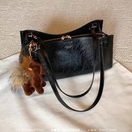 南风Chio2nd 暖手可可托特包包女款黑色质感通勤单肩包手提斜挎包