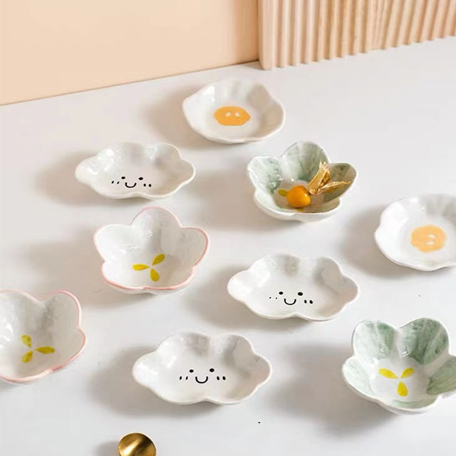 Japanese INS Simple Ceramics Hot Pot Furniture Salmon Salad Dump…