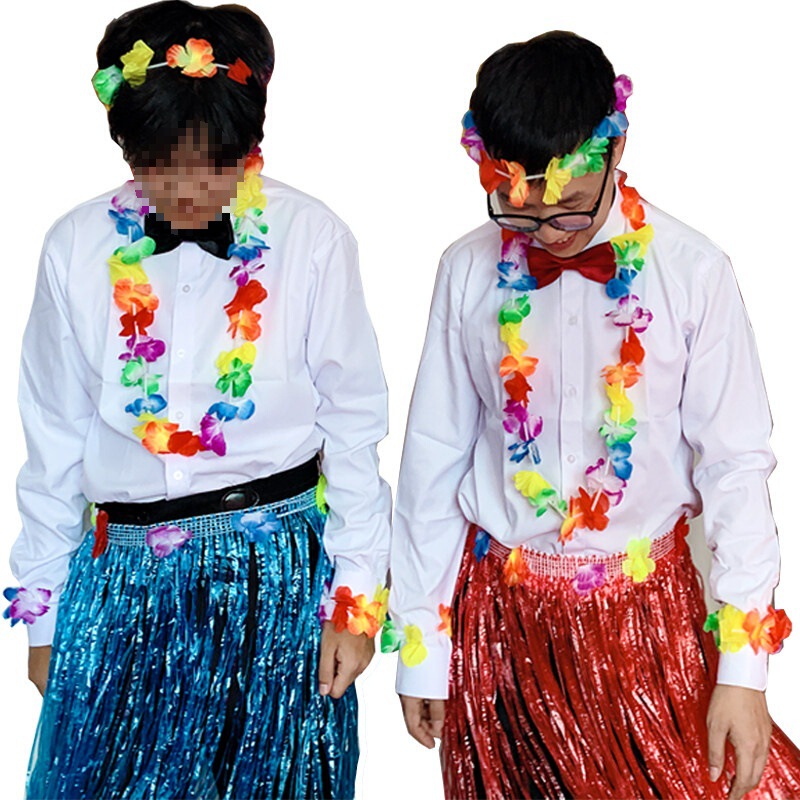 Adult Hawaiian Hula Dance Skirt Sea Grass Dance Annual Party Stage Performance Costume Props Set