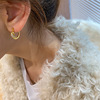 Retro brand sophisticated earrings, Korean style, micro incrustation