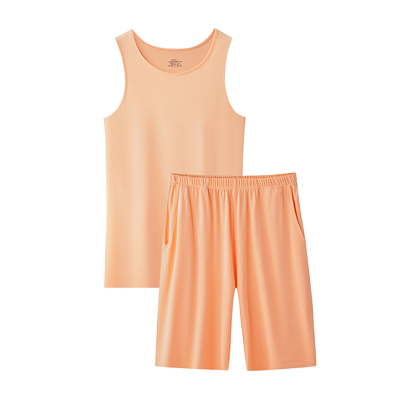 [Yunrou Touch] 60 pijamas modales de doble cara para mujer de primavera y verano, pantalones cortos de chaleco delgados que se pueden usar