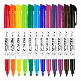 Bolígrafo de pizarra de color conjunto de escritura de escritura de pizarra de escritura suave sin tinta borrable al por mayor