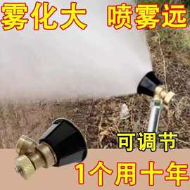 黑旋风雾化打药喷头农用可调节高压纯铜喷头防风可调机动喷雾器